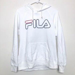 FILA Women's Medium Pullover Hoodie, White